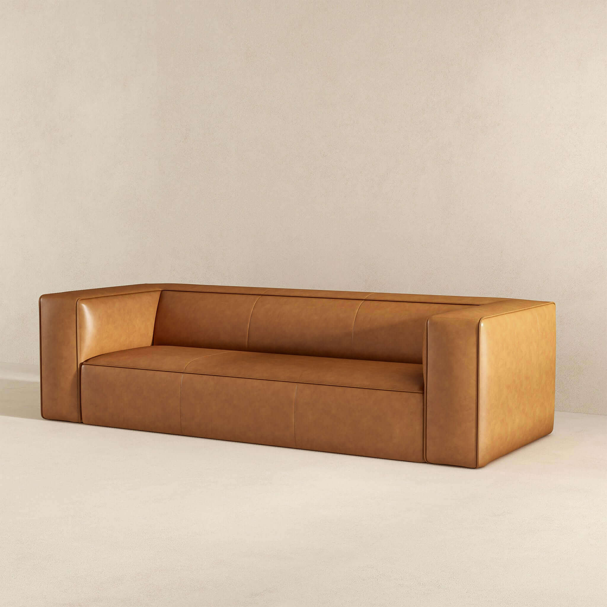 Colton Tan Leather Sofa