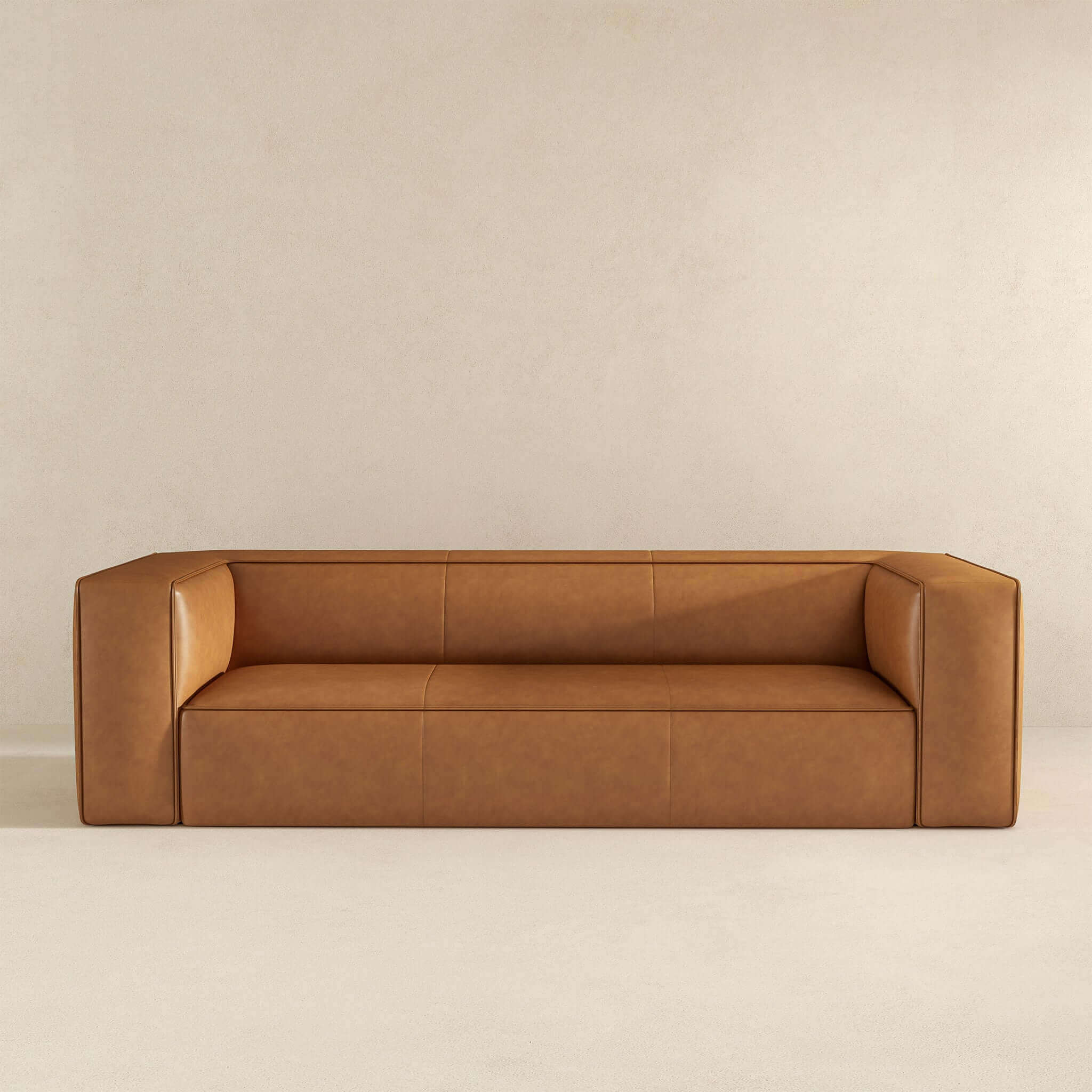 Colton Tan Leather Sofa