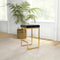 Joel Mid Century Modern Luxury Upholstered Stool Black