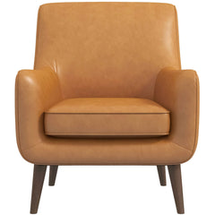 Alex Tan Leather Lounge Chair