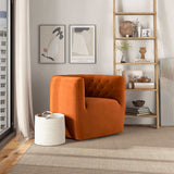 Delaney Burnt Orange Velvet Swivel Chair