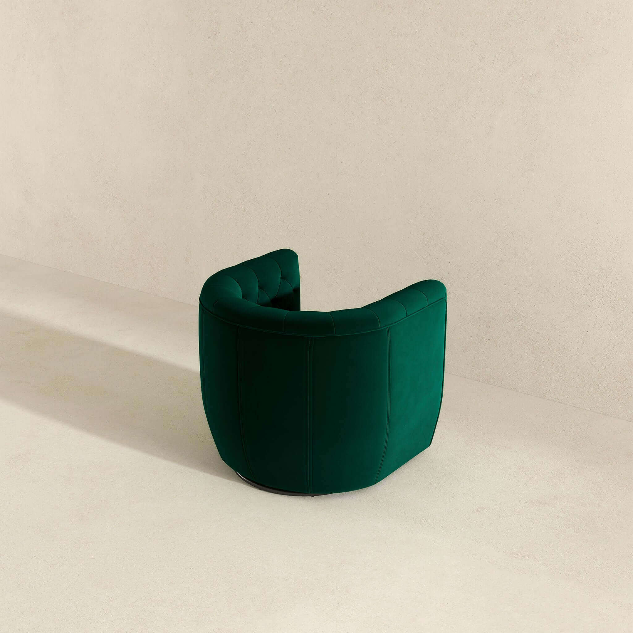 Delaney Green Velvet Swivel Chair