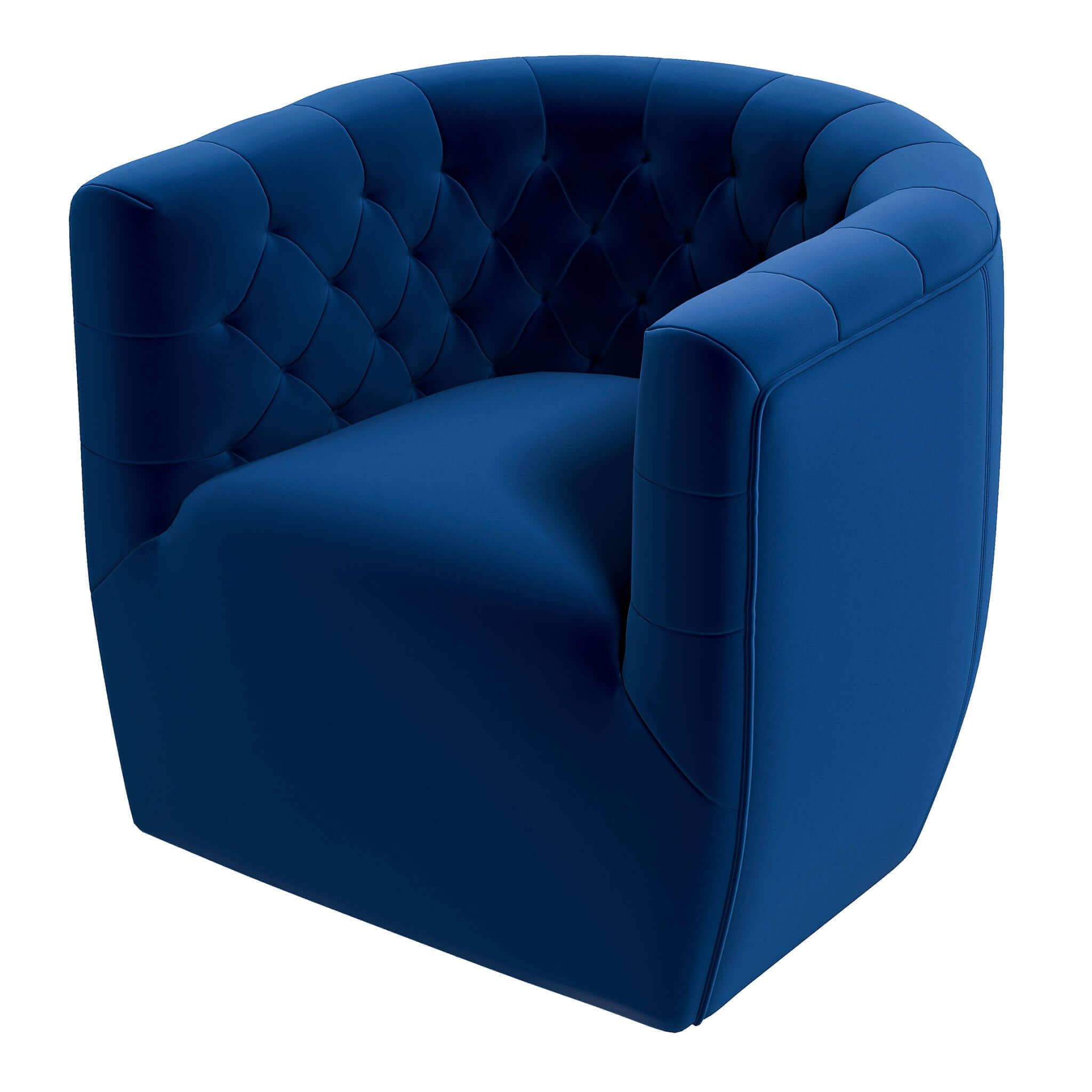 Delaney Dark Blue Velvet Swivel Chair