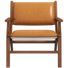 Hendrix Antique Tan Leather Arm Chair