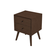 Alexa Mid Century Modern Style Night Stand 2-Drawer