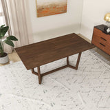 Marina Solid Wood Dining Table In Brown