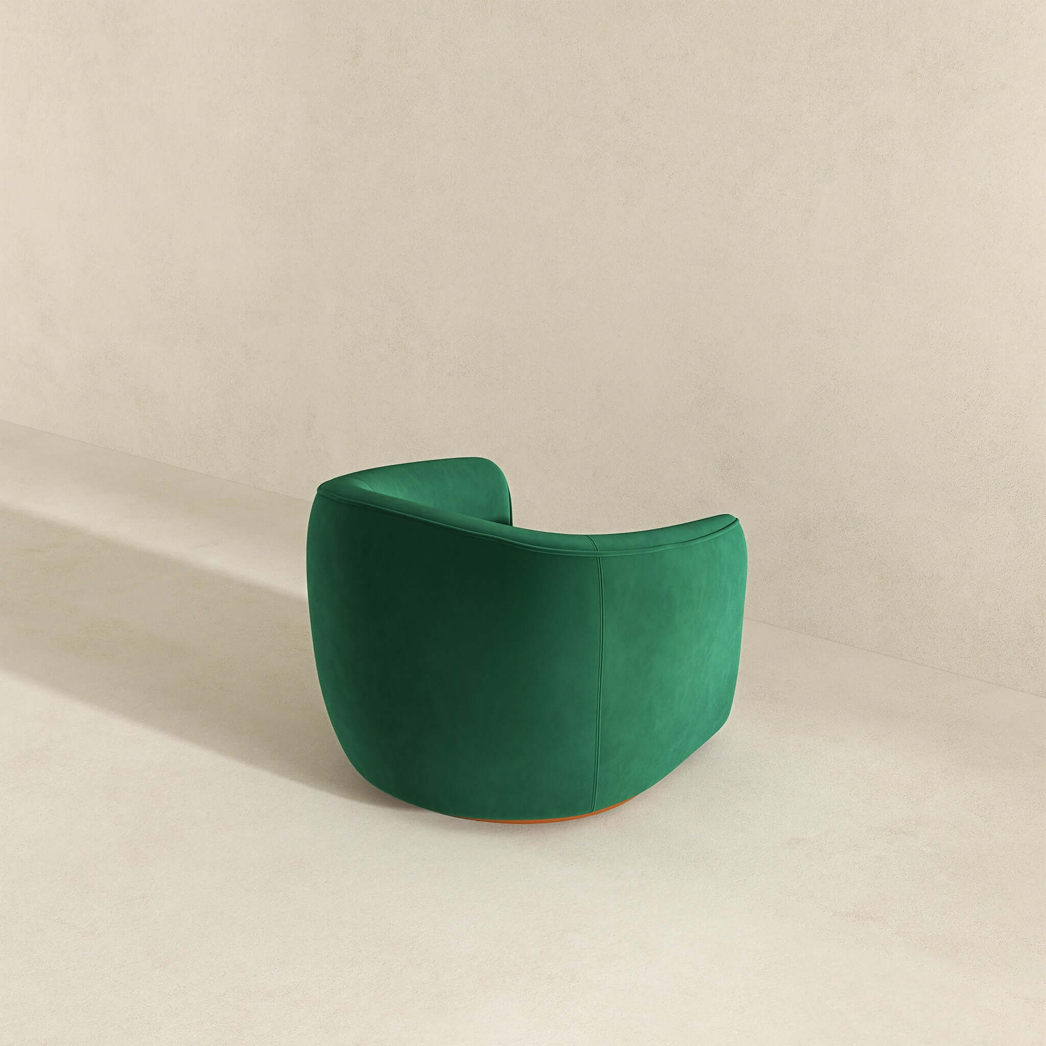 Elise Mid Century Modern Dark Green Velvet Swivel Chair