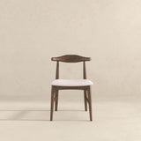 Damian Solid Wood Beige Dining Chair