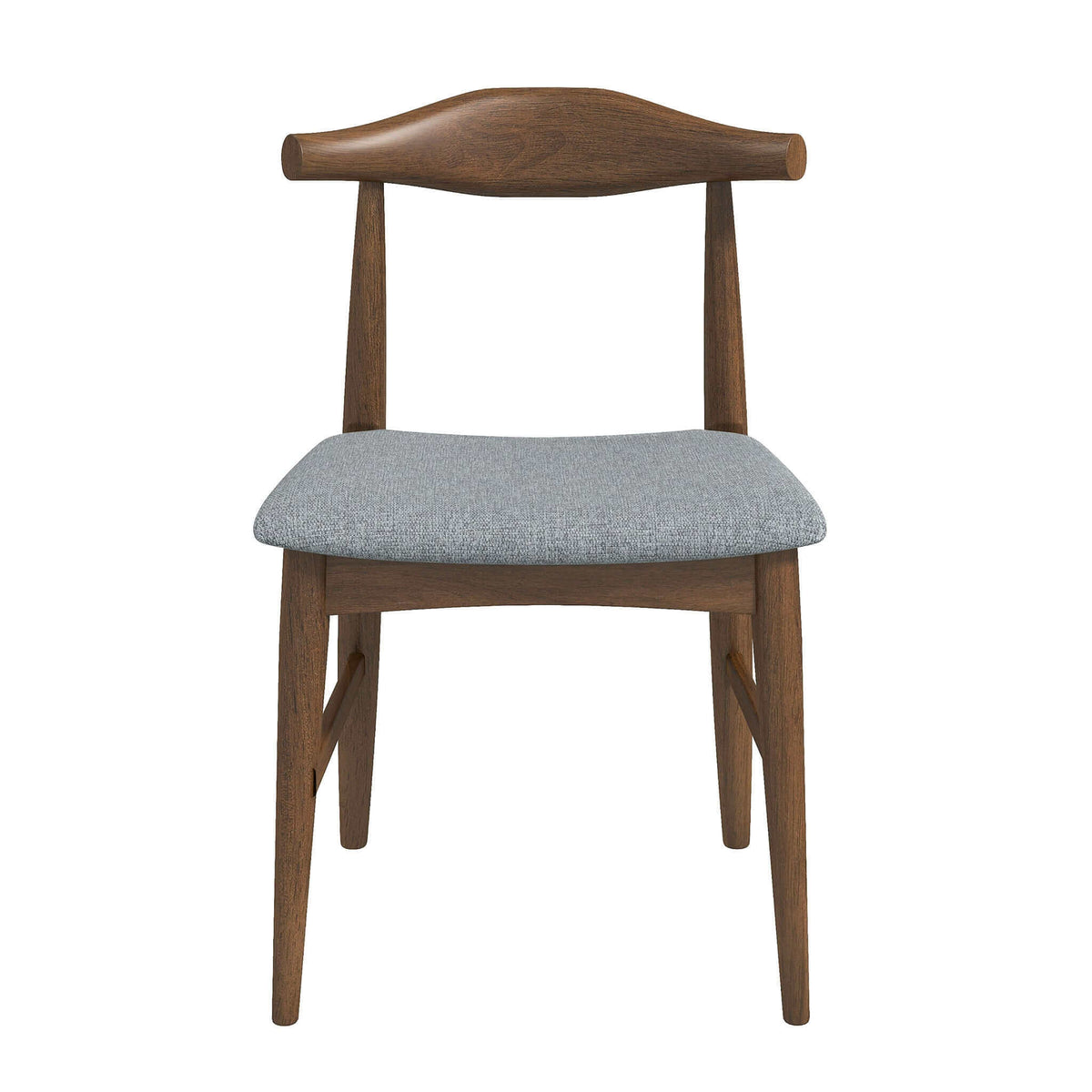 Damian Mid-Century Solid Wood Grey Dining Chair