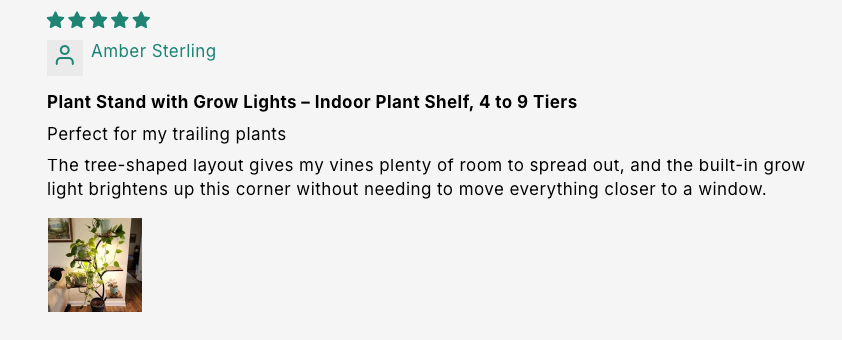 Plant Stand with Grow Lights – Indoor Plant Shelf, 4 to 9 Tiers customer review screenshot 1