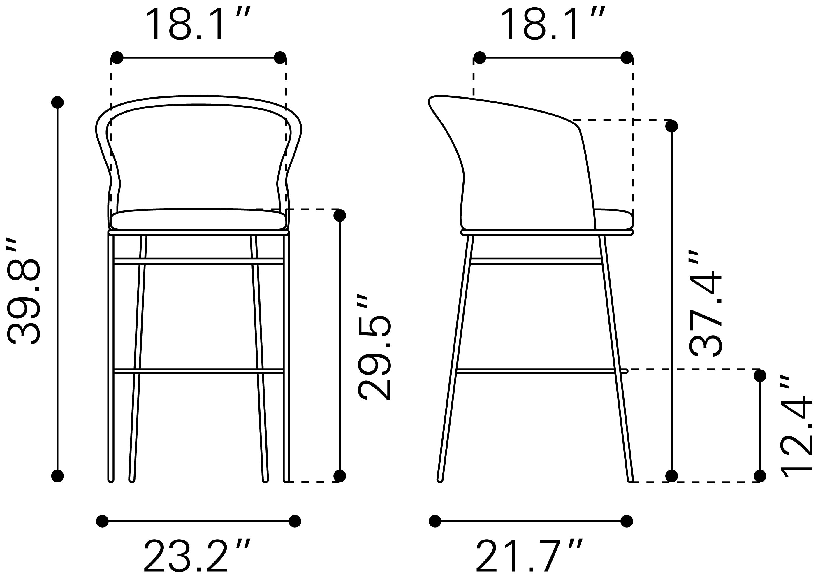 Freycinet Barstool Black