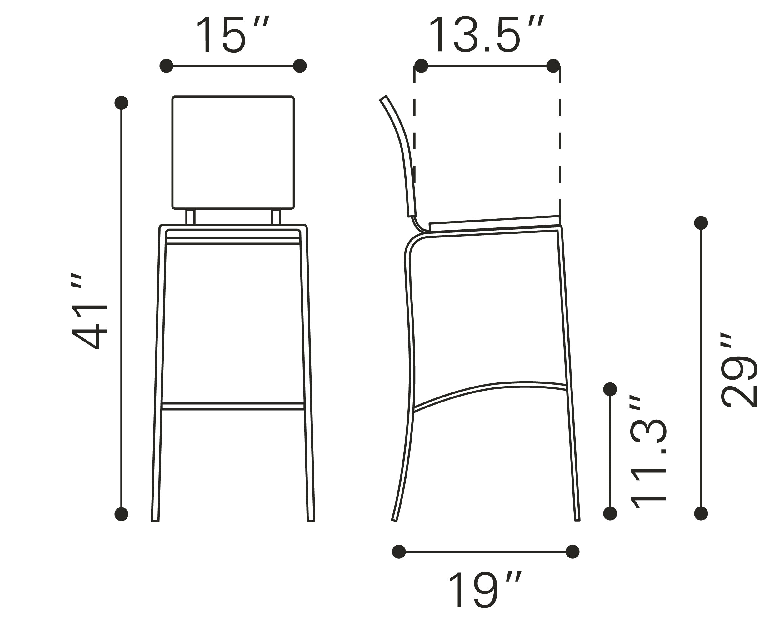 Criss Cross Barstool (Set of 2) Espresso