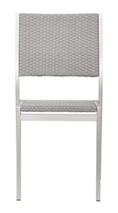 Metropolitan Armless Dining Chair (Set of 2) Gray & Silver