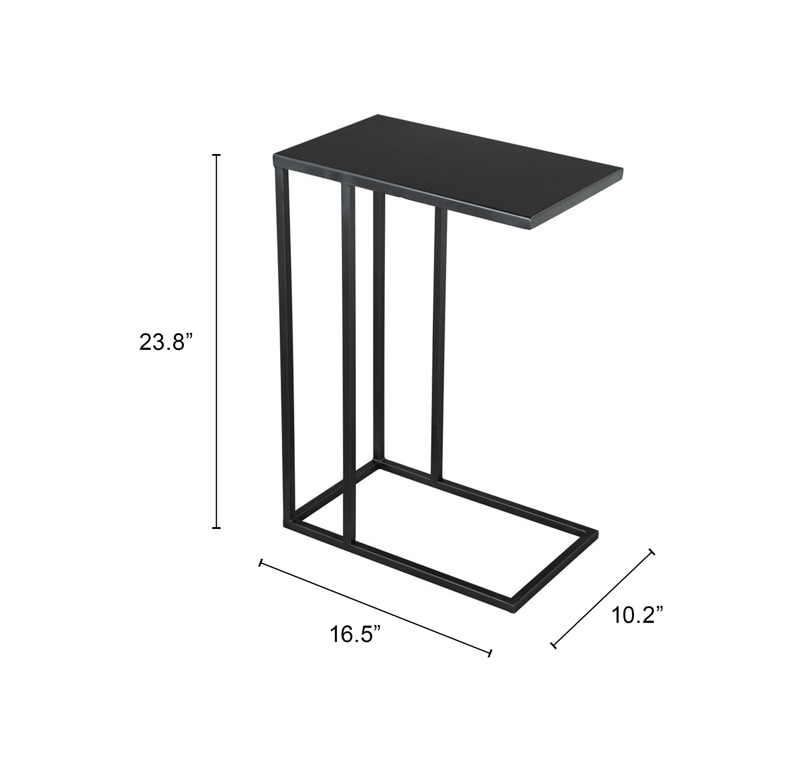 Atom Side Table Black