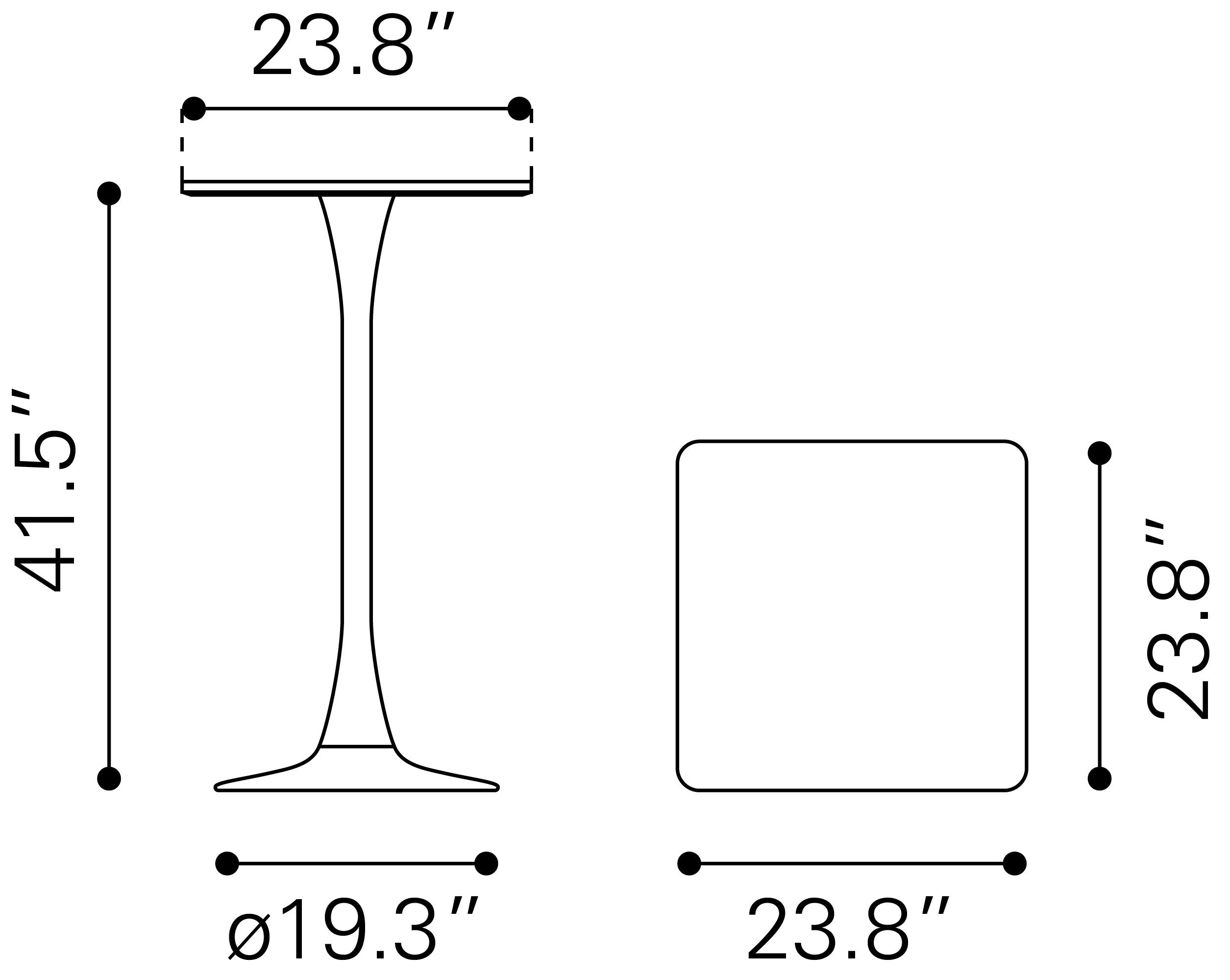 Valleta Bar Table White