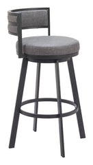 Gimsby Swivel Barstool Gray