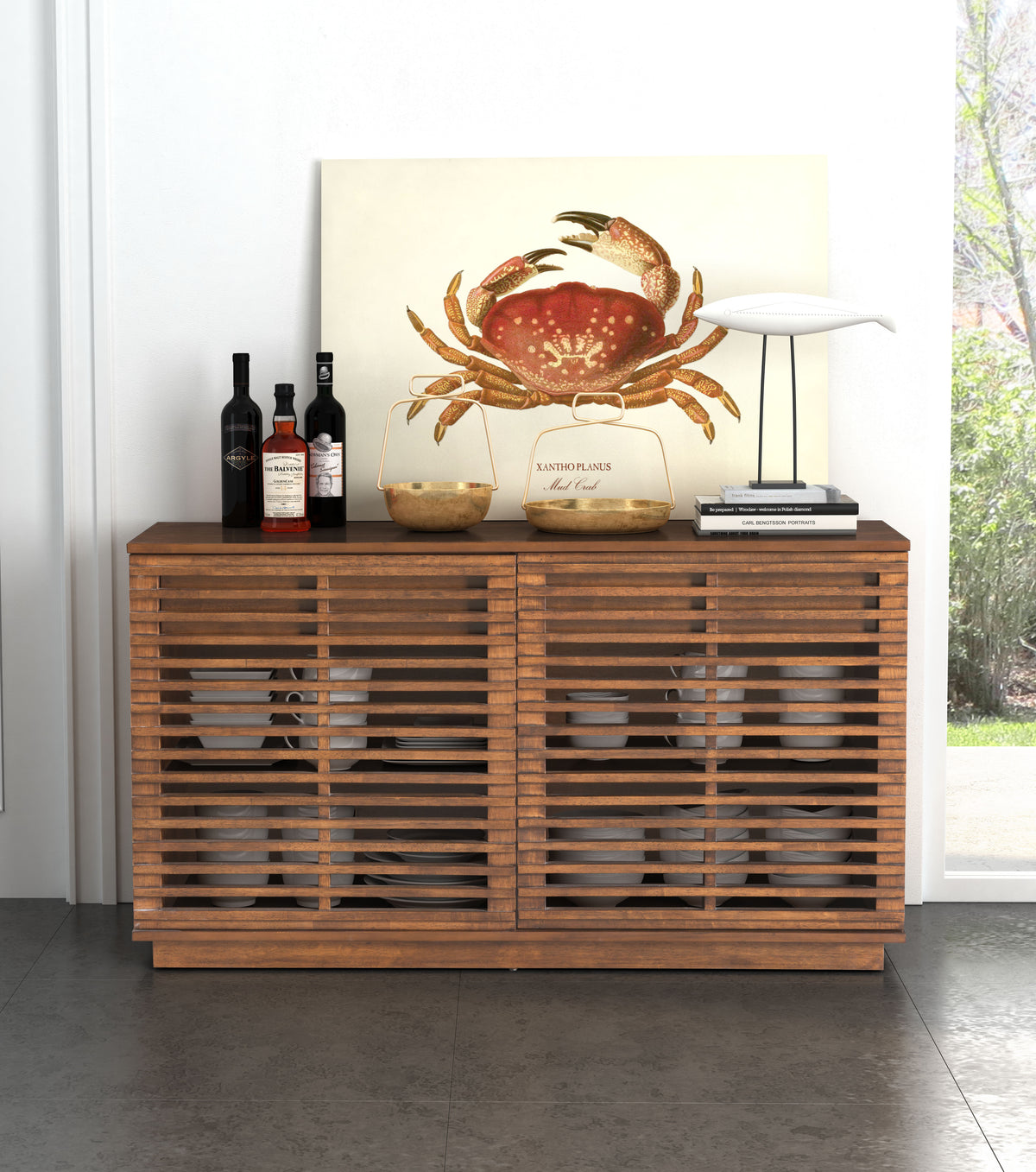 Linea Credenza Walnut