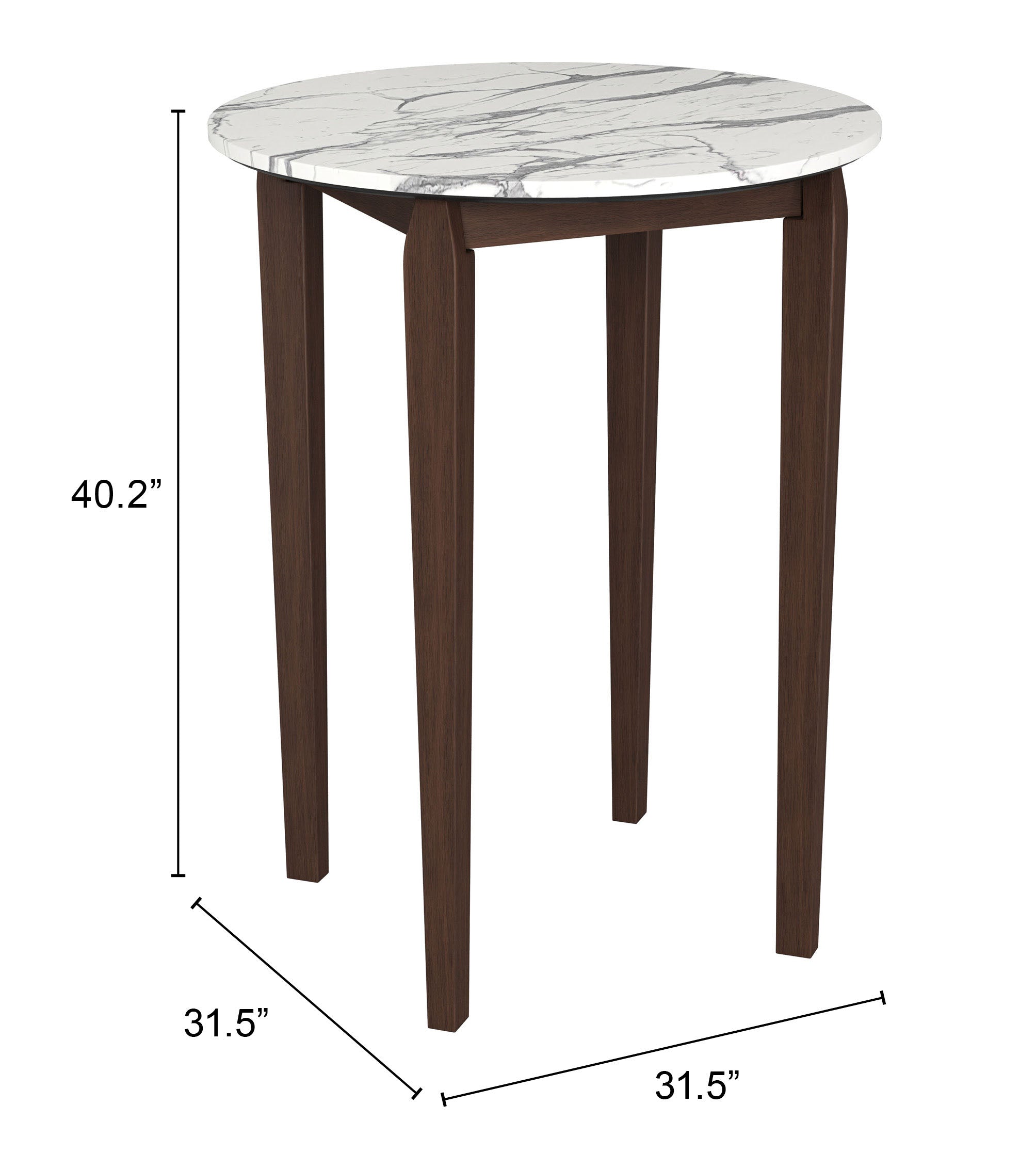 Vernon Bar Table White