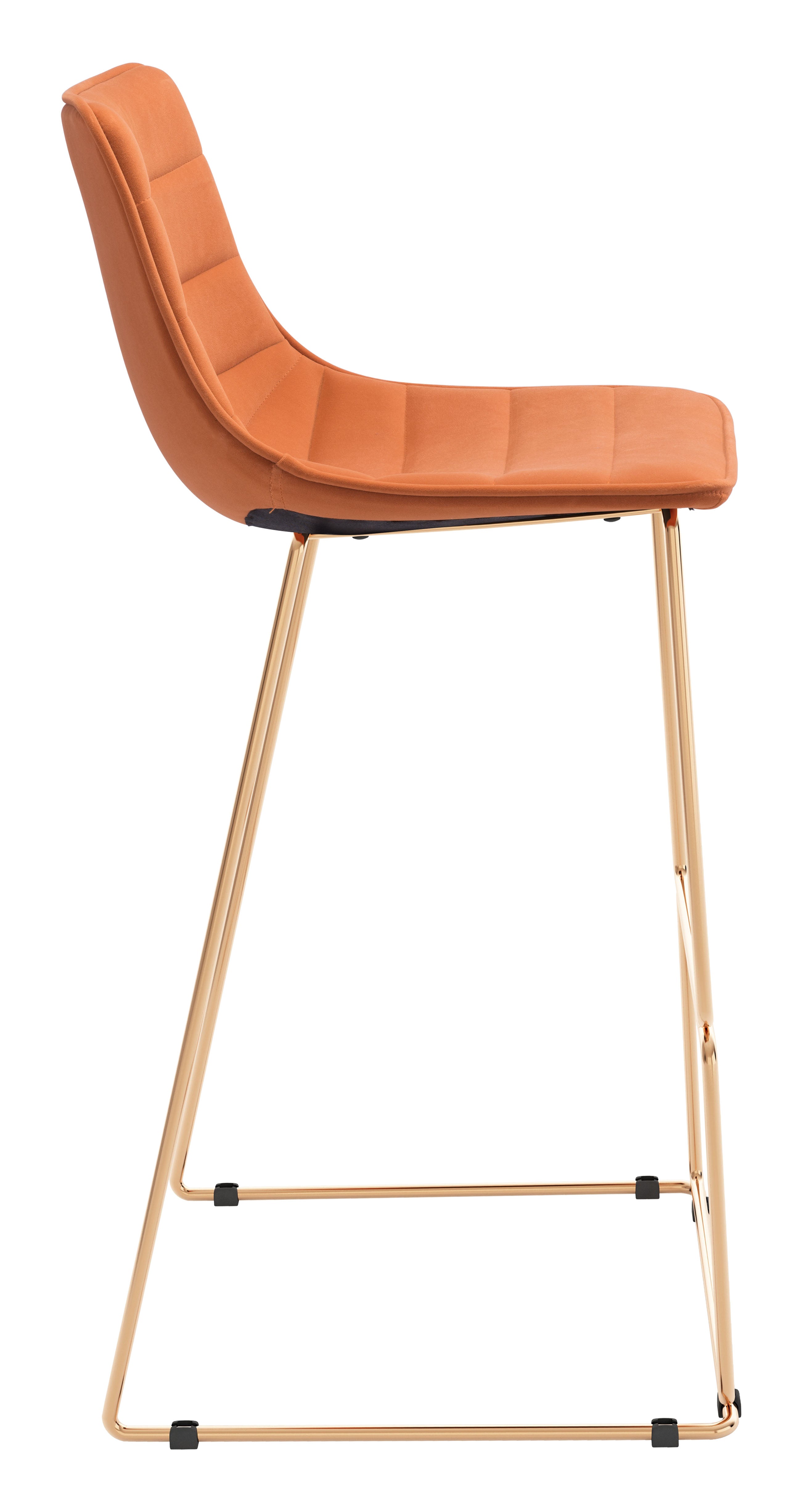 Adele Barstool (Set of 2) Orange & Gold