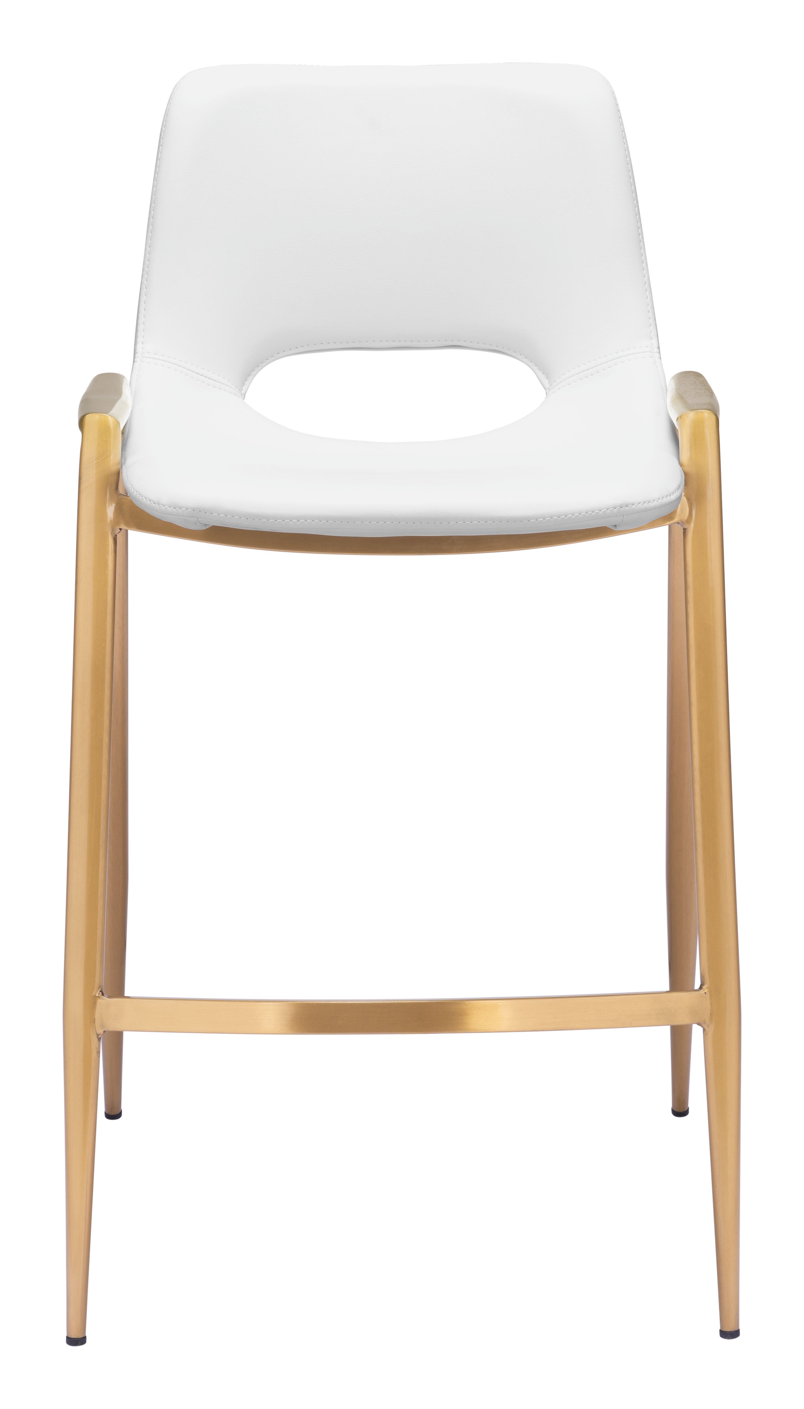 Desi Counter Stool White & Gold