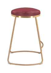 Bree Counter Stool Burgundy & Gold