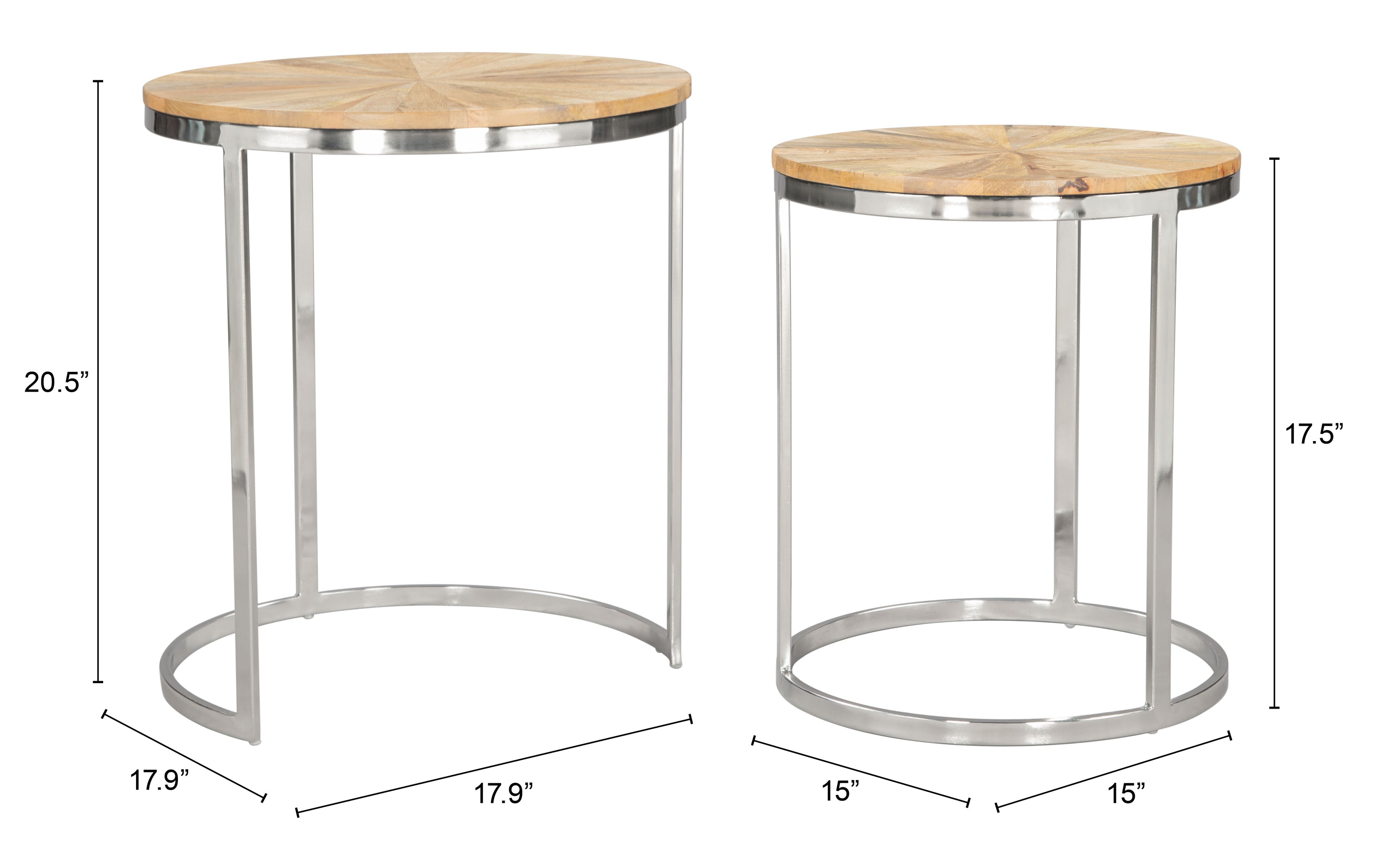 Bari Nesting Table Set Natural