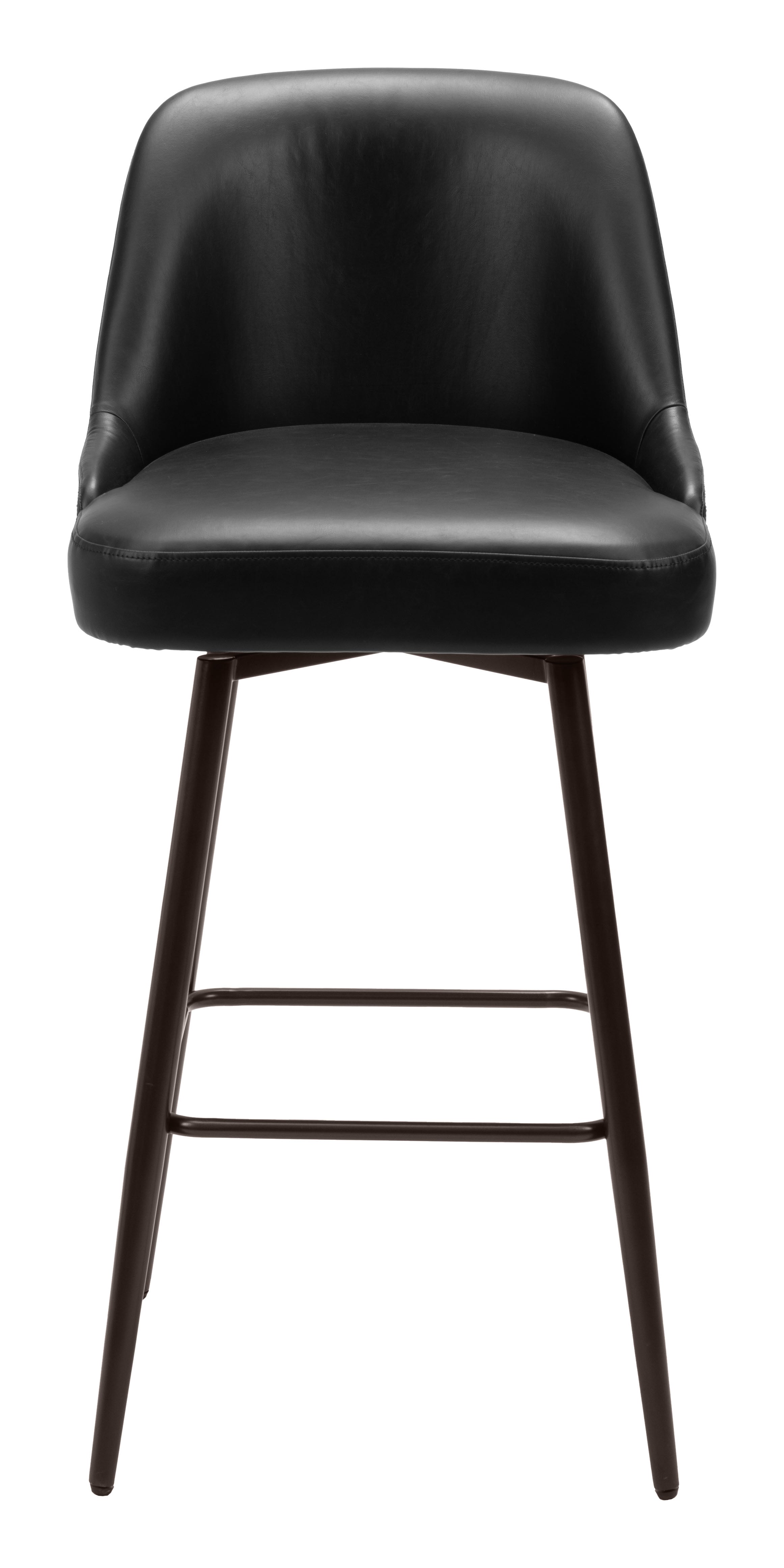 Keppel Swivel Barstool Black & Bronze