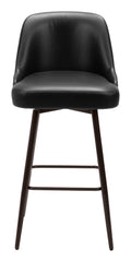 Keppel Swivel Barstool Black & Bronze