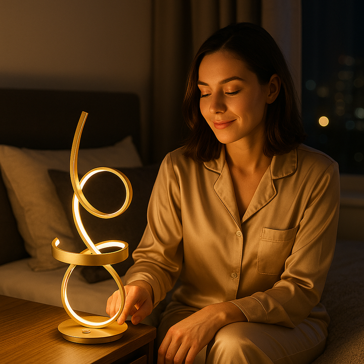 Amsterdam Luxe Touch Dimmer LED Table Lamp in Champagne Gold