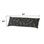 Bamboo memory foam pillow size diagram showing 36-inch width and 20-inch height