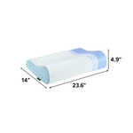 Bamboo memory foam pillow size diagram showing 36-inch width and 20-inch height