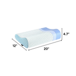 Bamboo memory foam pillow size diagram showing 36-inch width and 20-inch height