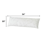 Bamboo memory foam pillow size diagram showing 36-inch width and 20-inch height