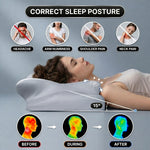 Couple pillow-fight scene with Sound Sleep Every Night headline above six sleeping-position photos