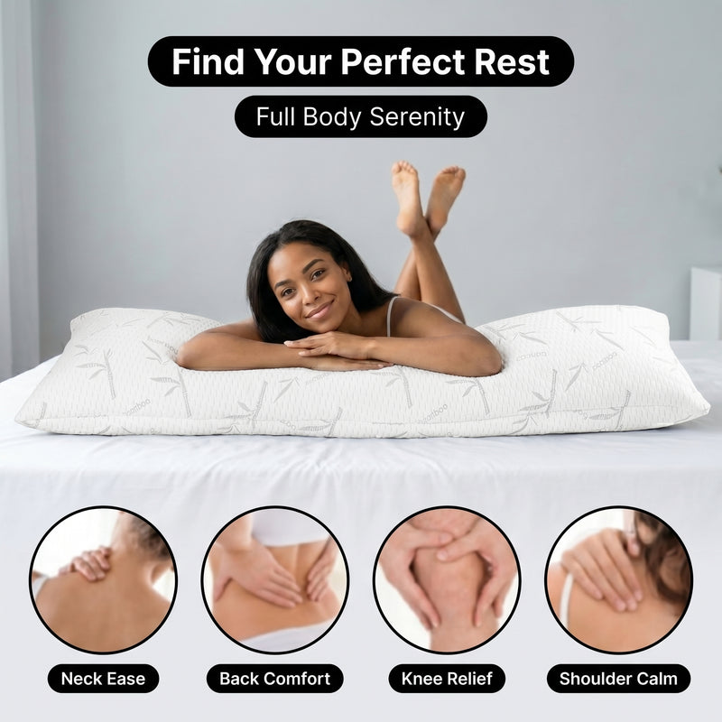Couple pillow-fight scene with Sound Sleep Every Night headline above six sleeping-position photos