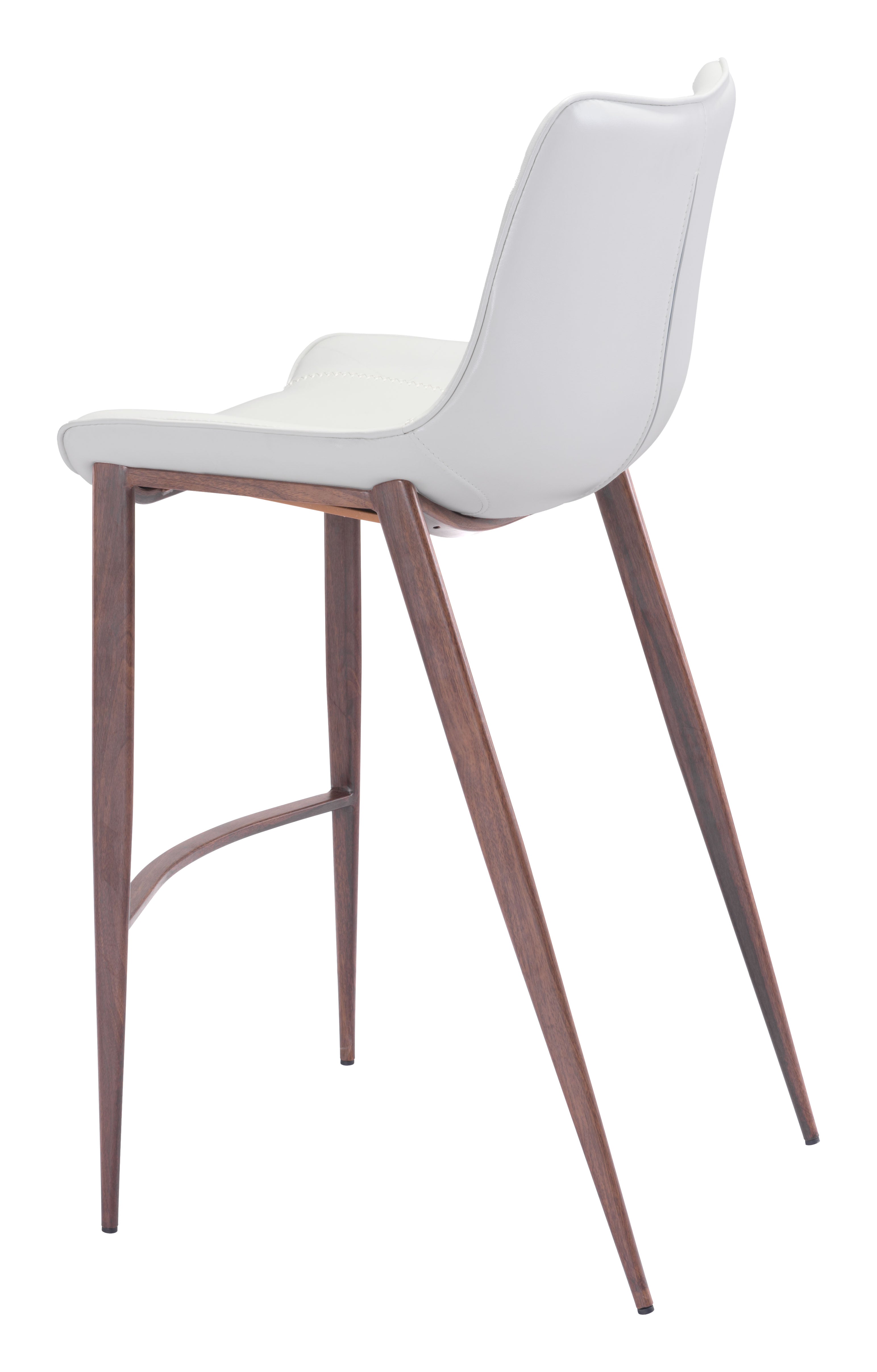 Magnus Barstool White & Walnut