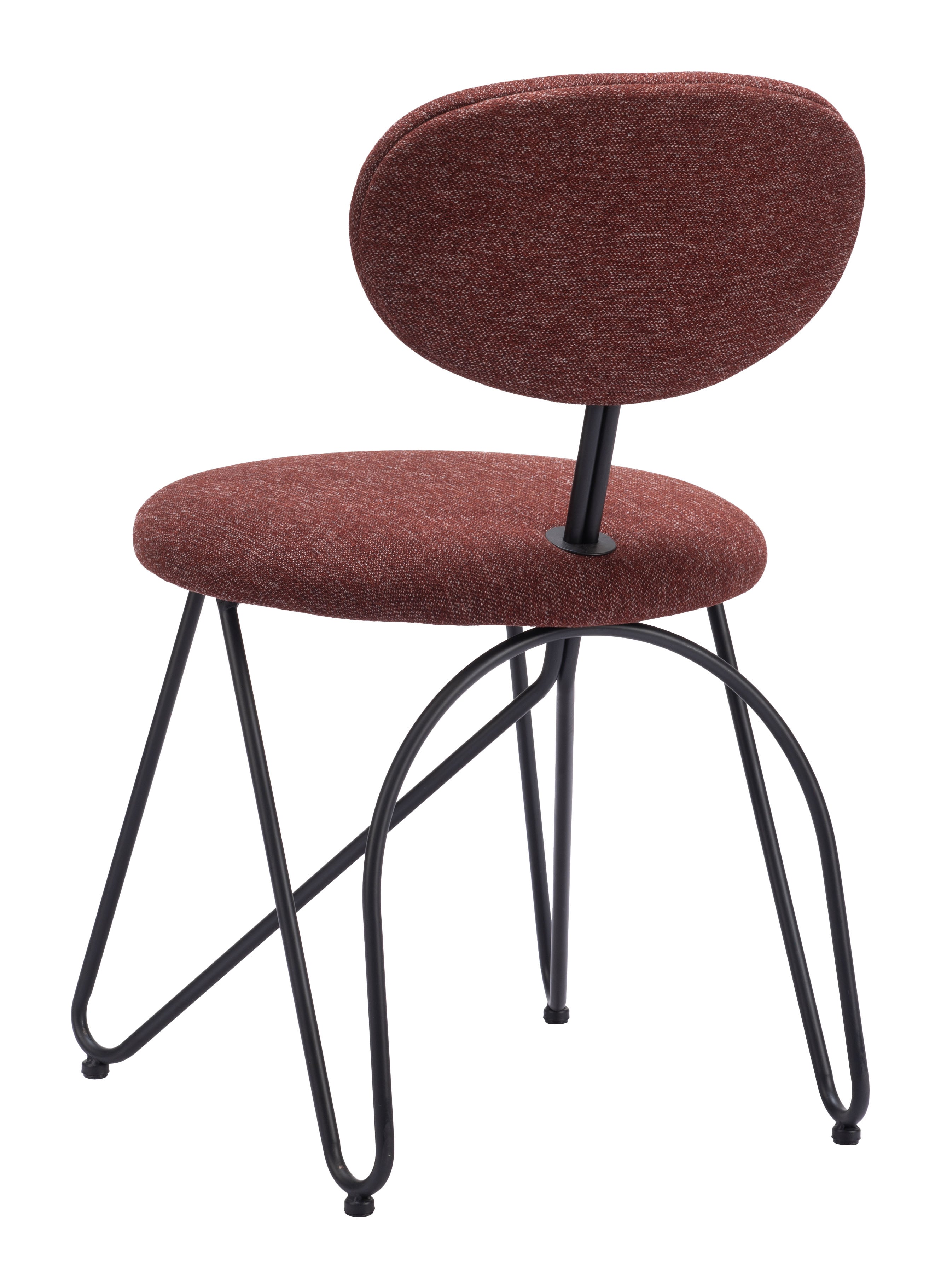 Novi Dining Chair (Set of 2) Maroon Brown