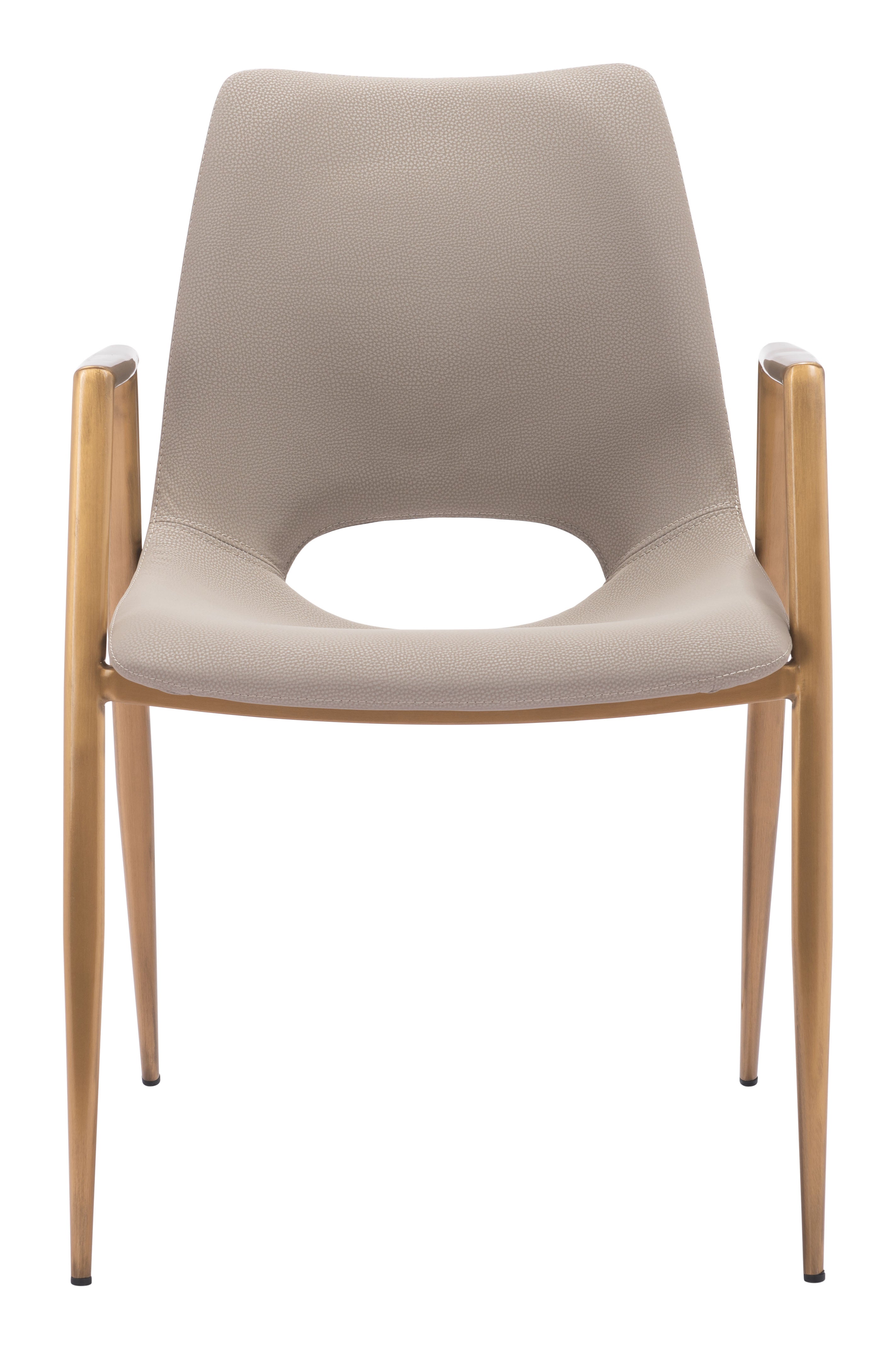 Desi Dining Chair Beige & Gold