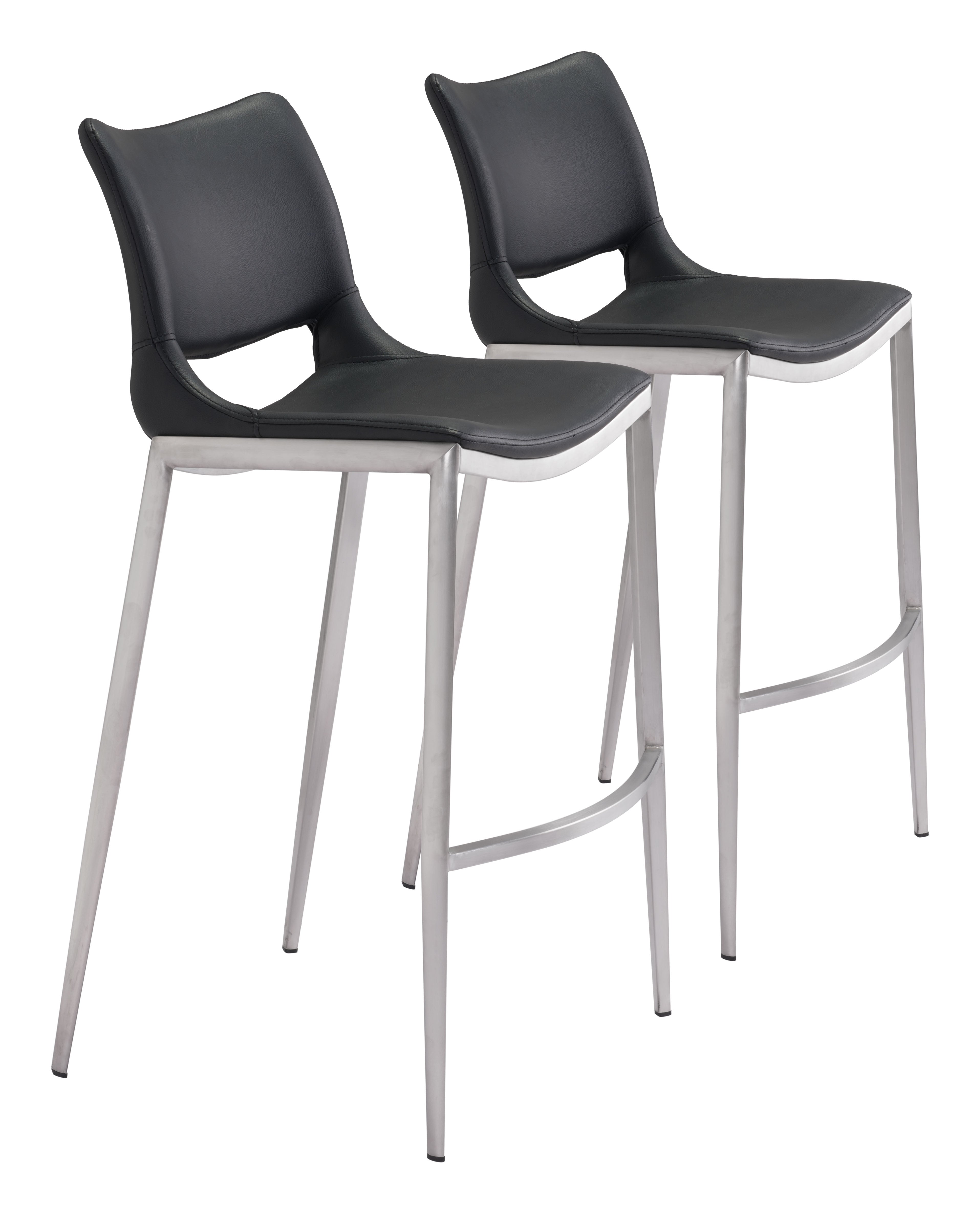 Ace Barstool Black & Silver