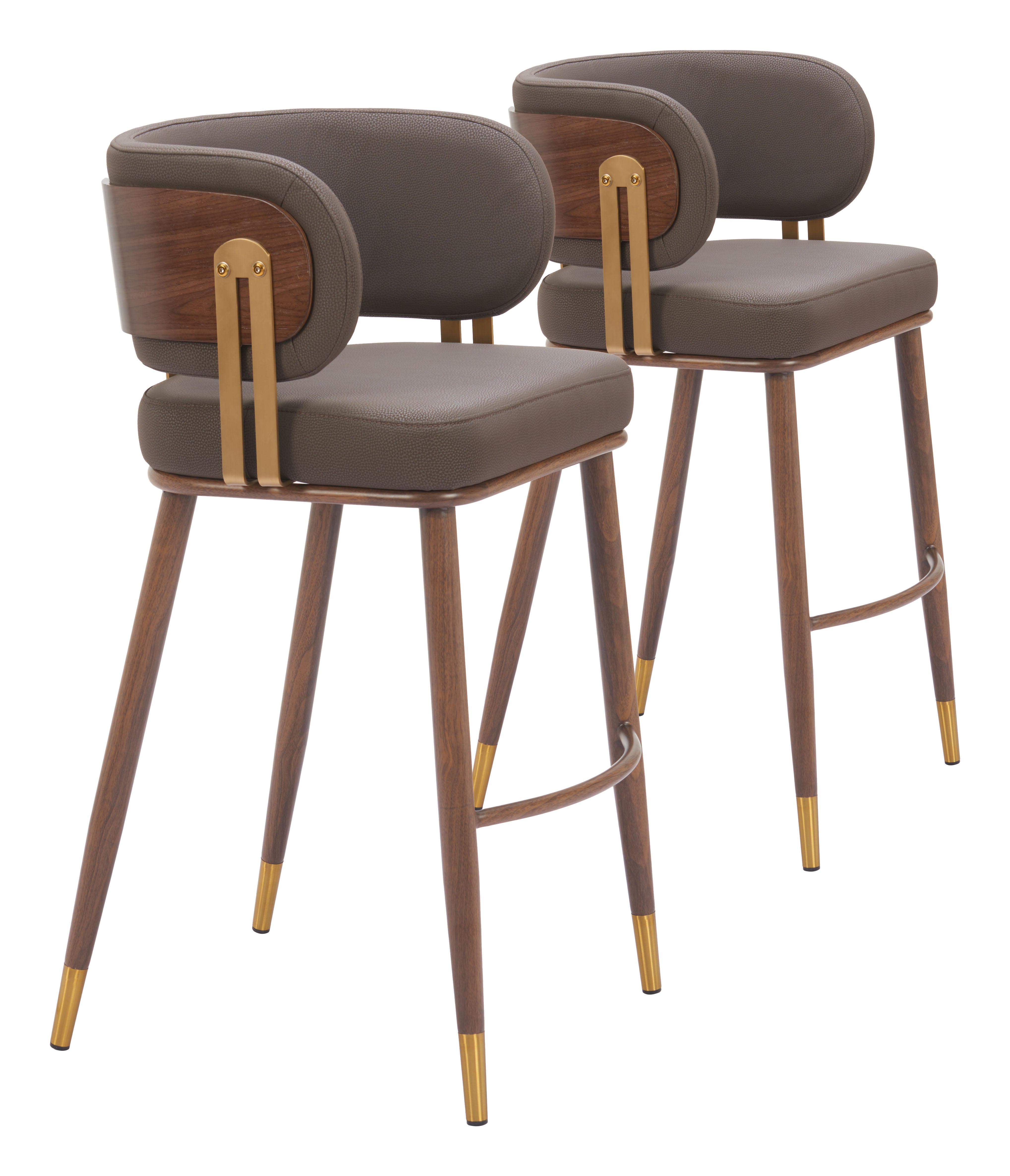 Brew Barstool Brown & Walnut