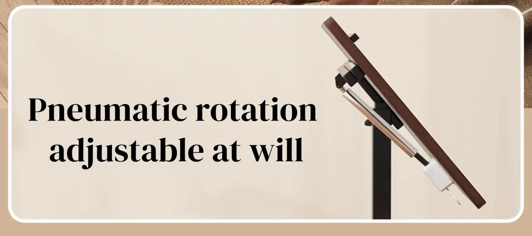 Bedside Table,Folding Overbed Bedside Desk Mobile Rolling Laptop Stand Tilting Overbed Table with Wheels Height Adjustable Tray Table for Laptop Bed Sofa Side Table (WALNUT)