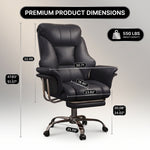 Big and tall office chair dimensions with 550 lb weight capacity and adjustable height