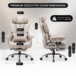 Big and tall office chair dimensions with 550 lb weight capacity and adjustable height