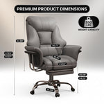 Big and tall office chair dimensions with 550 lb weight capacity and adjustable height