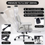 Office chair headrest support with dual-layer armrests and contoured seat cushion