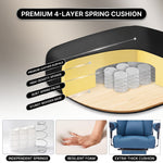 Reinforced metal base with smooth rolling casters on the big and tall office chair