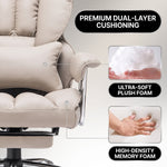 Reinforced metal base with smooth rolling casters on the big and tall office chair