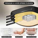 Reinforced metal base with smooth rolling casters on the big and tall office chair