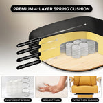 Reinforced metal base with smooth rolling casters on the big and tall office chair