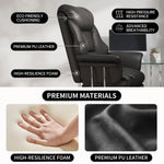 Premium PU leather and high-resilience foam materials of the office chair